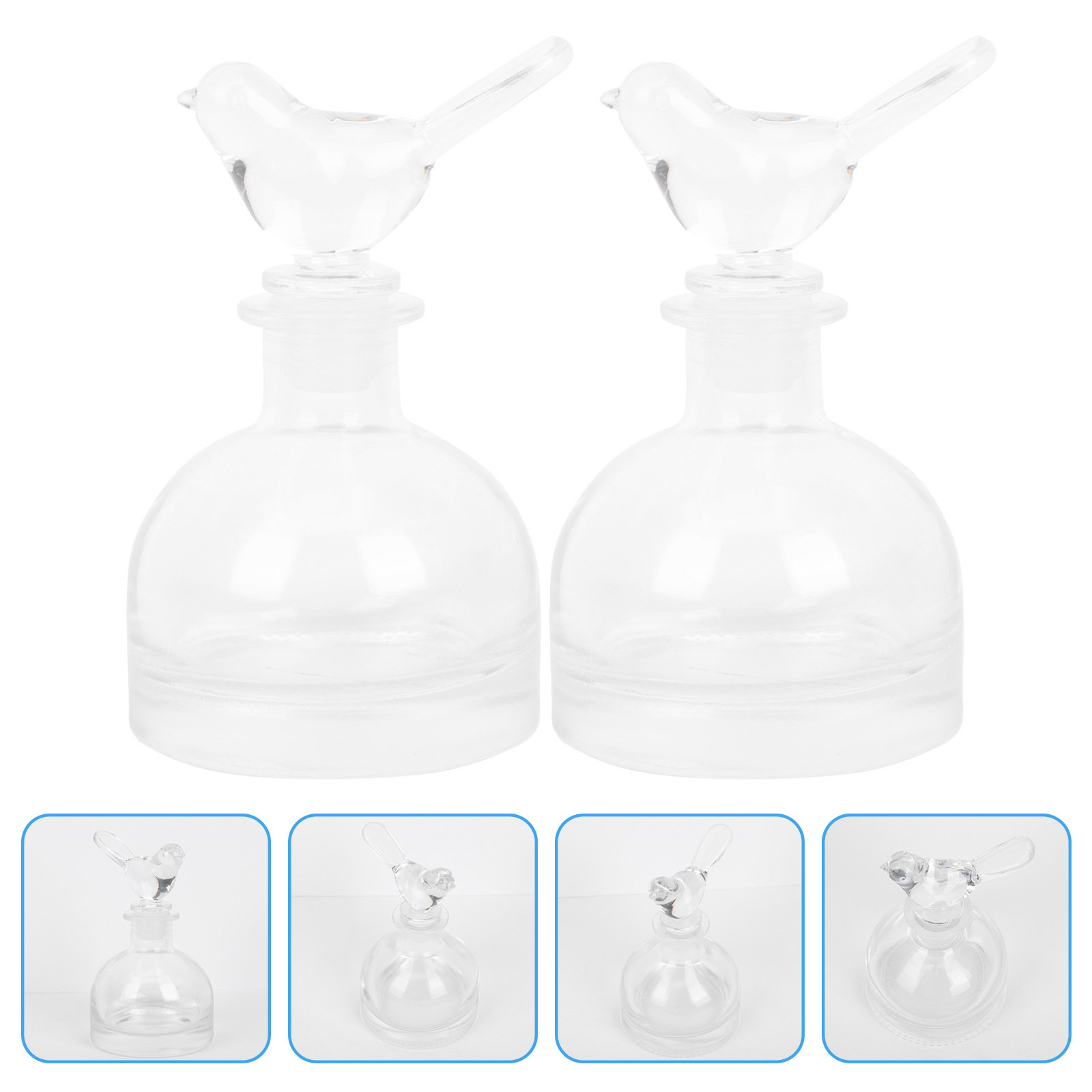 Home Fragrance - 2 adet cam parfüm şişeleri Premium