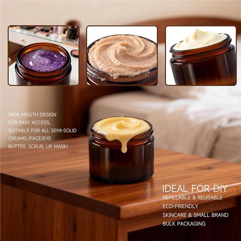 Amber Jar Candle - AA05 Ev Yapımı Kozmetikler, Balsamlar, Mumlar,