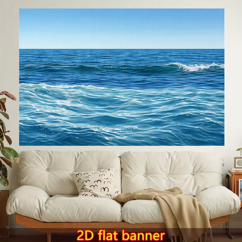 Home Fragrance Ocean Breeze - Mavi Okyanus Dalgası Goblen Duvar Dekoru