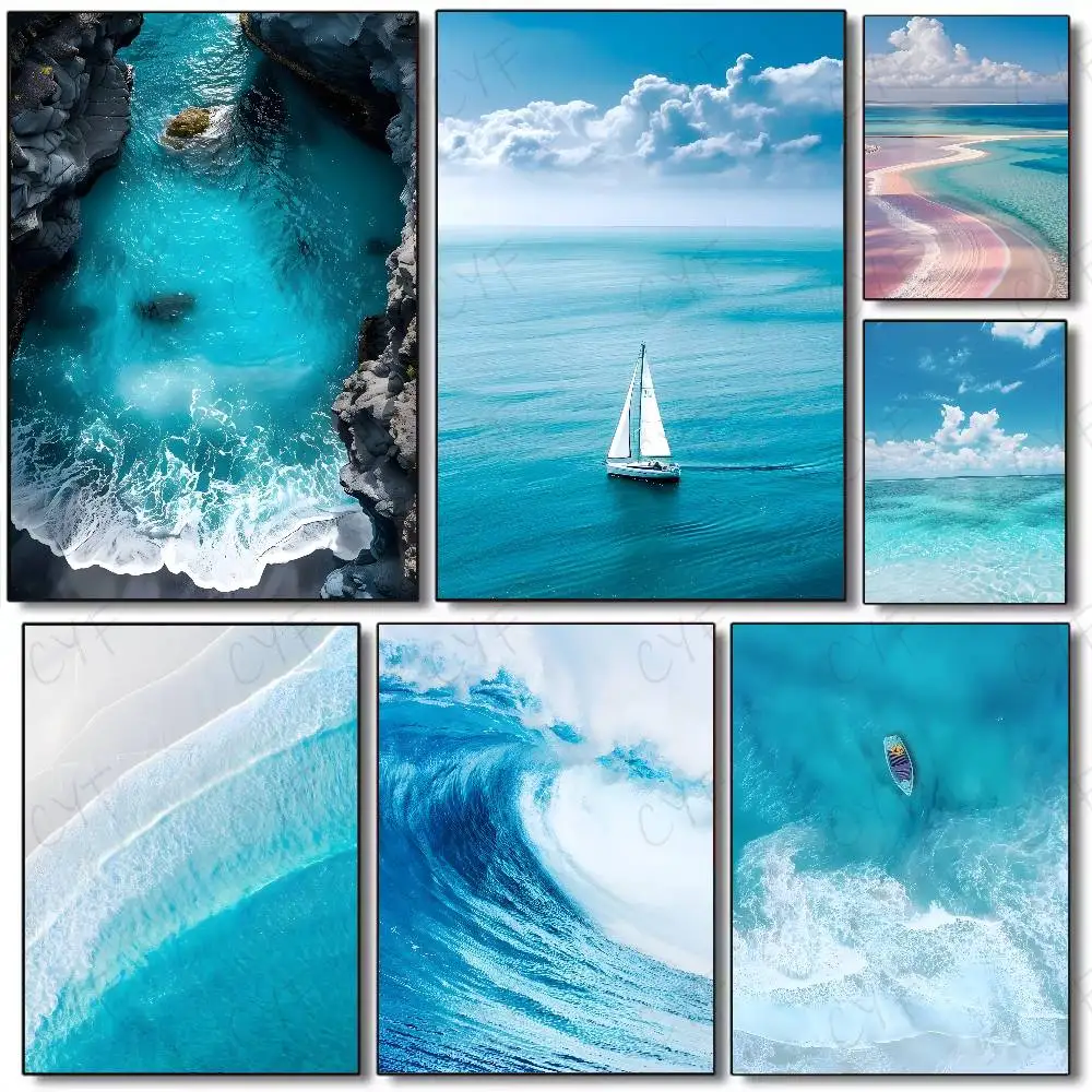 Home Fragrance Ocean Breeze - Plaj Okyanus Dalgası Posteri Duvar Sanatı