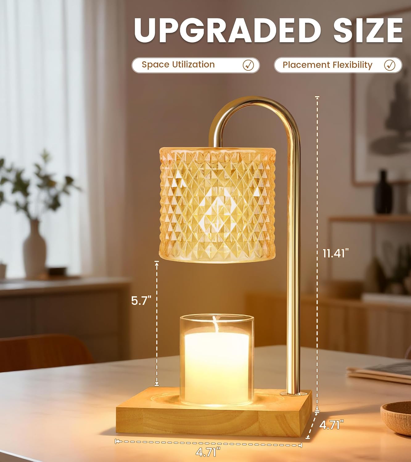 Zamanlayıcılı ve kısma ayarlı  - Amber Jar Candle incelemesi ve fiyatı