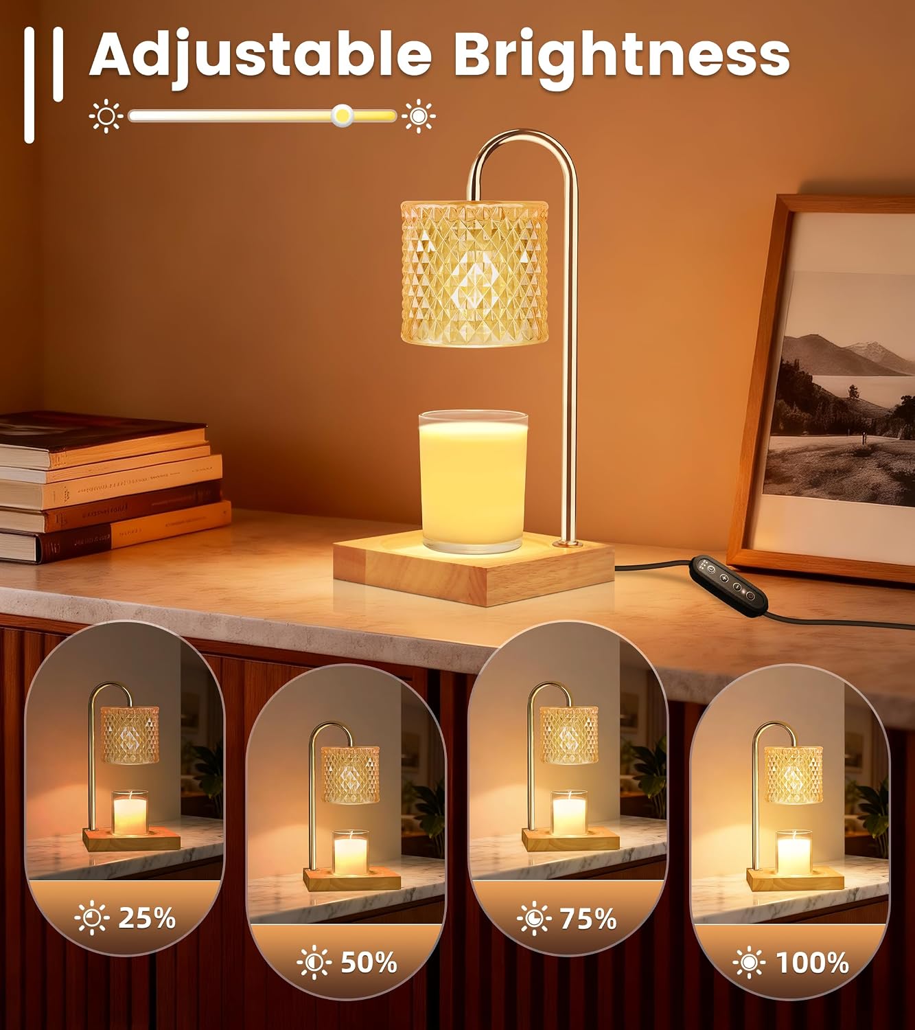 Zamanlayıcılı ve kısma ayarlı  - Amber Jar Candle incelemesi ve fiyatı