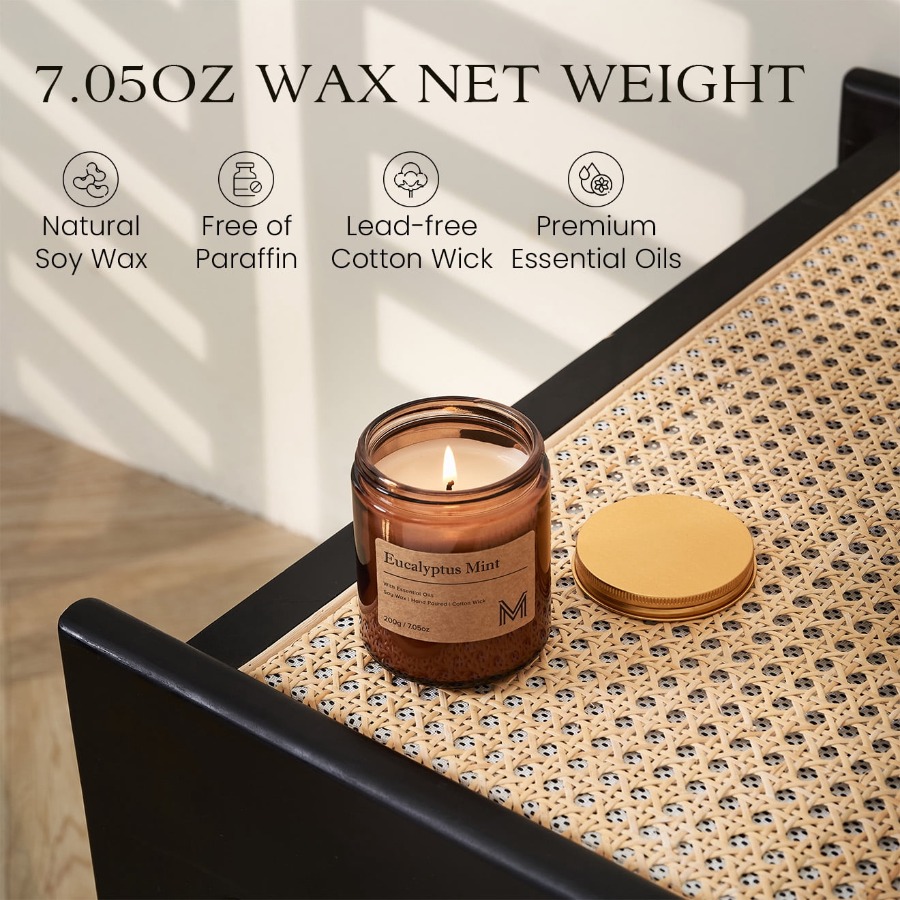 Ev için Okaliptüs Naneli Kokul - Amber Jar Candle incelemesi ve fiyatı